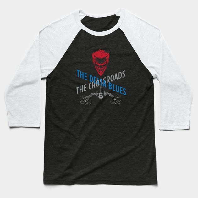 The Delta Blues Crossroads Baseball T-Shirt by DavidLoblaw